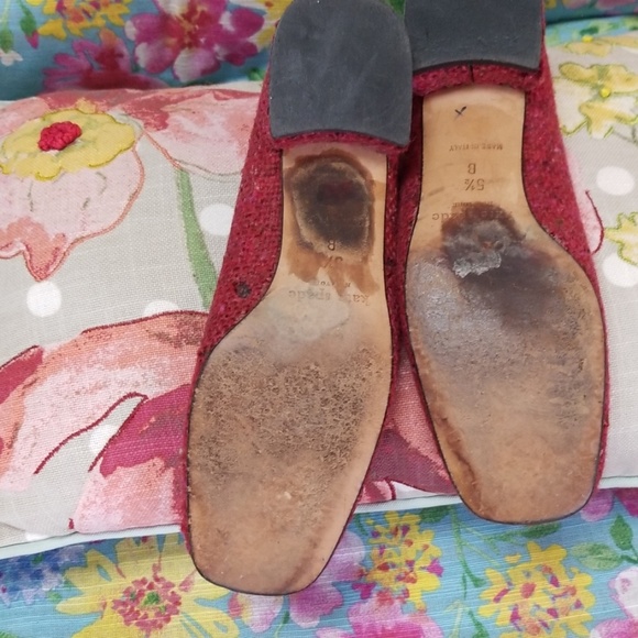 Kate Spade Raspberry Tweed Flats - Picture 5 of 7